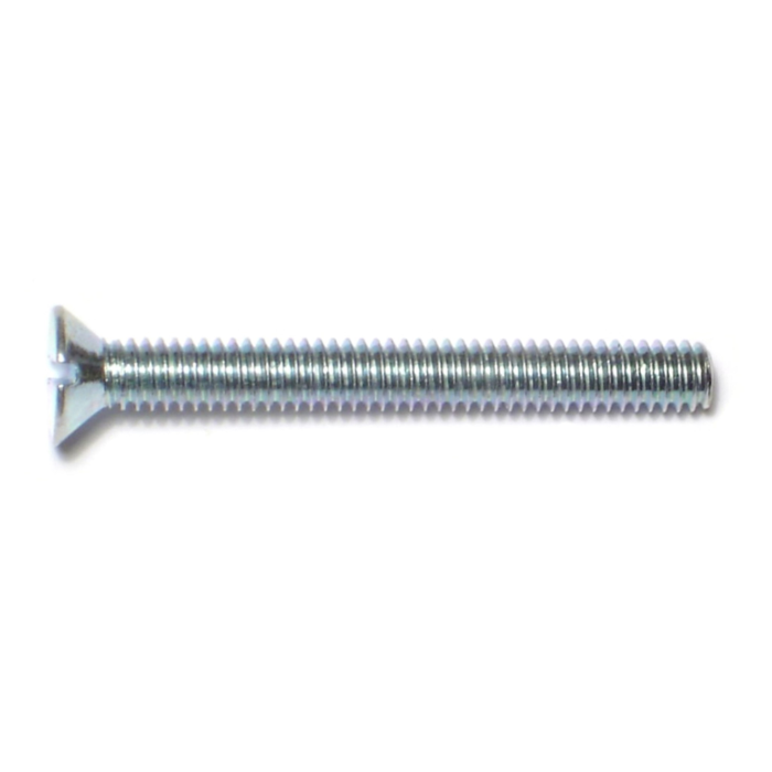 8-32 x 1-1/2" Slotted Flat Head, Machine Screw, Zinc 