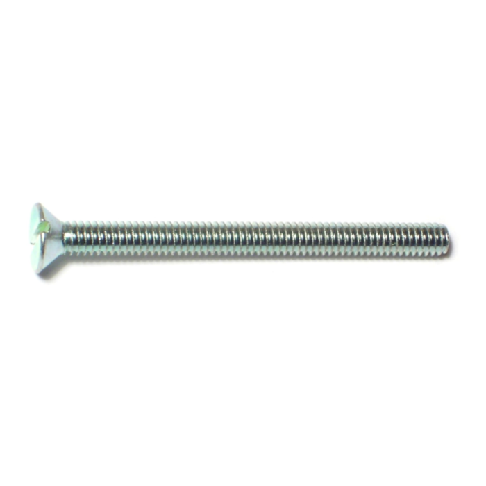 8-32 x 2" Slotted Flat Head, Machine Screw, Zinc 