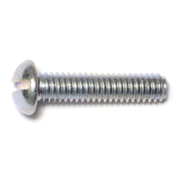 8-32 x 3/4" Slotted Round Head, Machine Screw, Zinc 