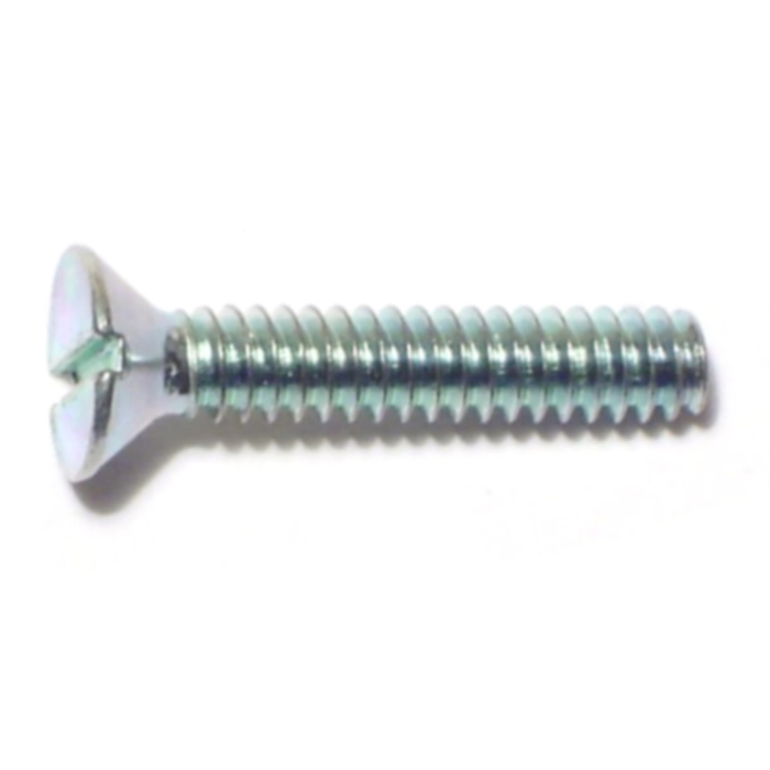 6-32 x 3/4" Slotted Flat Head, Machine Screw, Zinc 