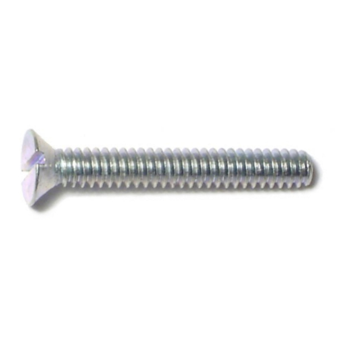 6-32 x 1" Slotted Flat Head, Machine Screw, Zinc 