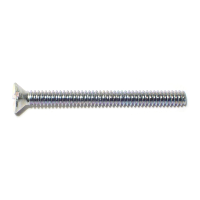 6-32 x 1-1/2" Slotted Flat Head, Machine Screw, Zinc 
