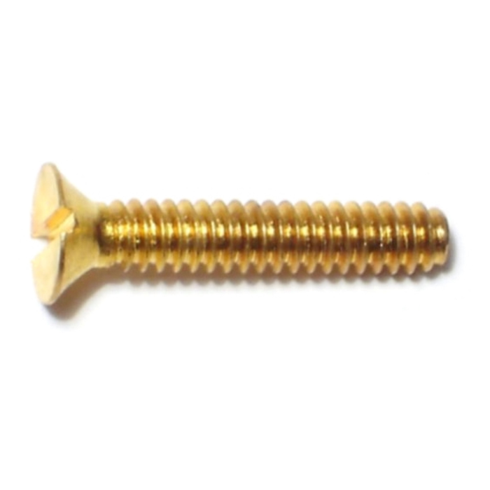 6-32 x 1" Slotted Flat Head, Machine Screw, Brass 