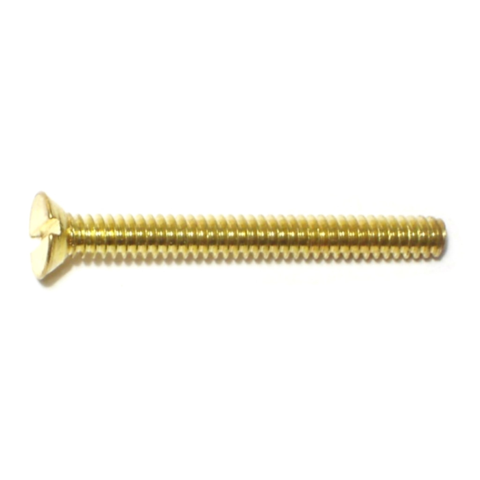 6-32 x 1-1/4" Slotted Flat Head, Machine Screw, Brass 