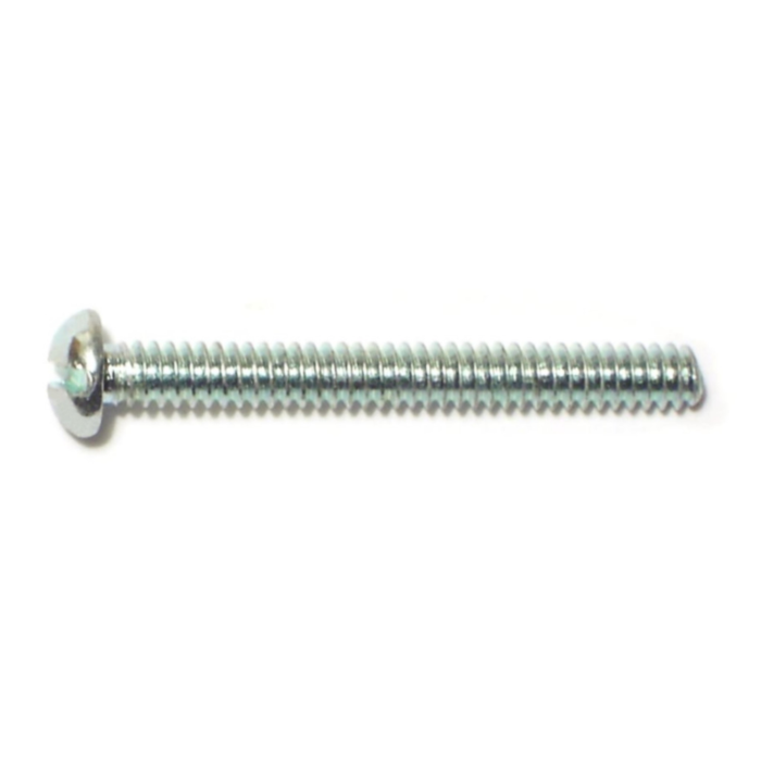 6-32 x 1-1/4" Slotted Round Head, Machine Screw, Zinc 