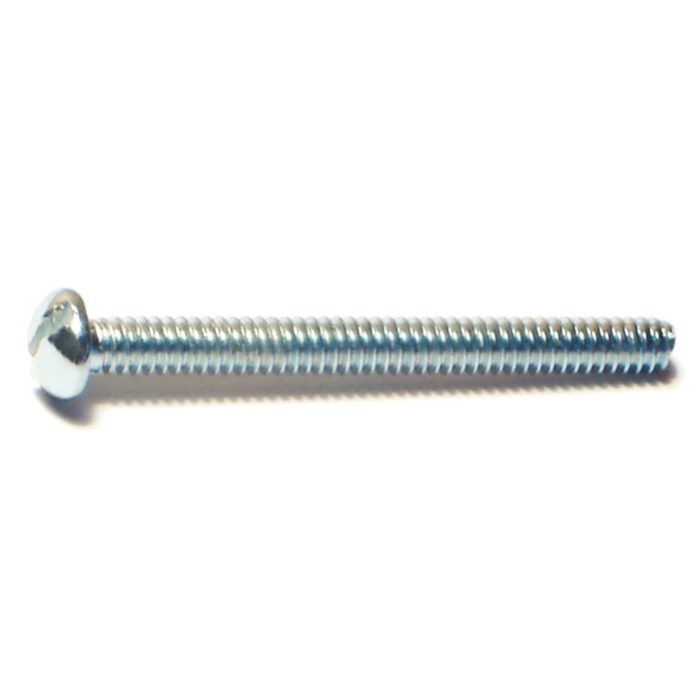 6-32 x 1-1/2" Slotted Round Head, Machine Screw, Zinc 