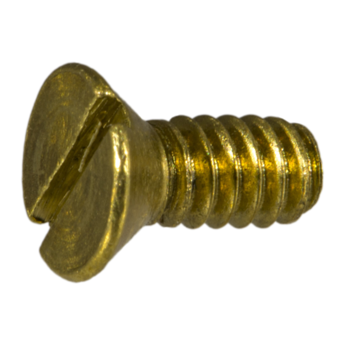 4-40 x 1/4" Slotted Flat Head, Machine Screw, Brass 