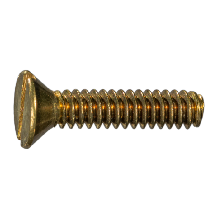 4-40 x 3/8" Slotted Flat Head, Machine Screw, Brass 
