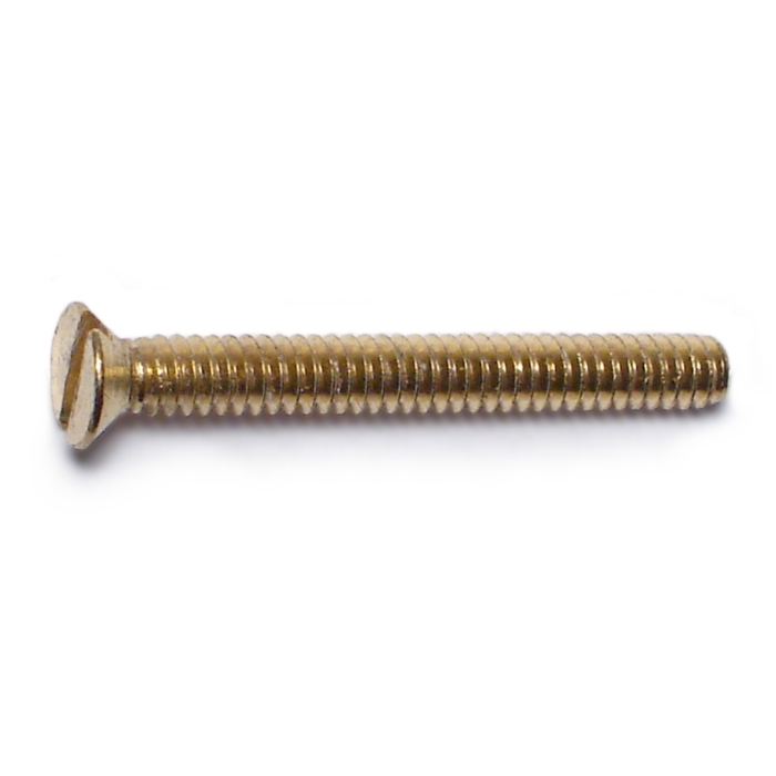 4-40 x 1" Slotted Flat Head, Machine Screw, Brass 