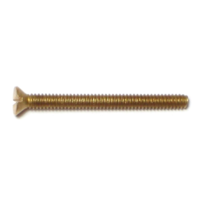 4-40 x 1-1/4" Slotted Flat Head, Machine Screw, Brass 