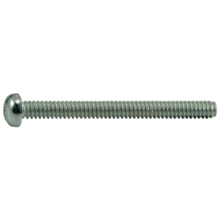 6-32 x 1-1/4" Slotted Round Head, Machine Screw, Zinc 