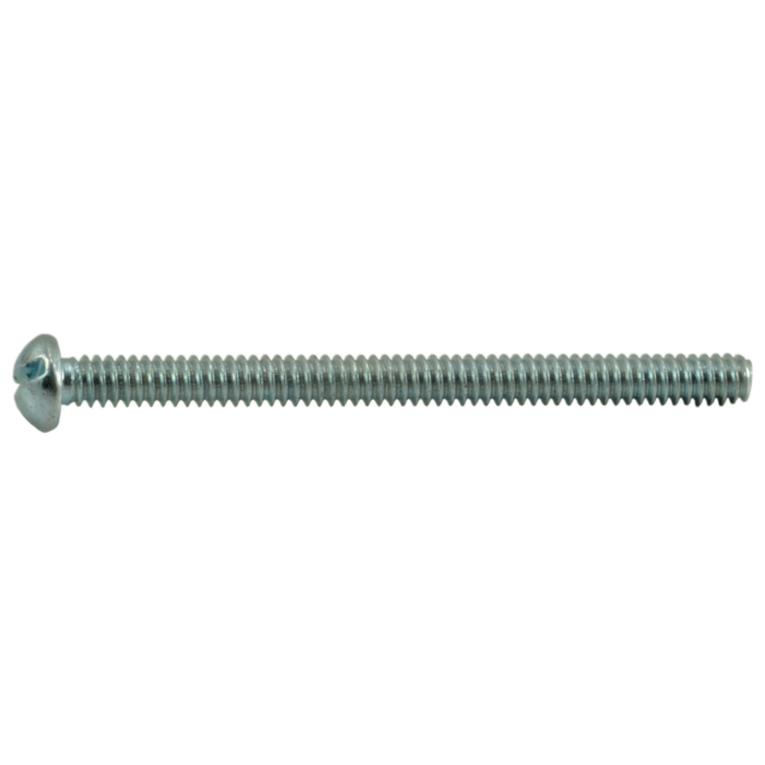 6-32 x 1-1/2" Slotted Round Head, Machine Screw, Zinc 
