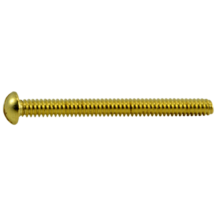 4-40 x 1-1/4" Slotted Round Head, Machine Screw, Brass 