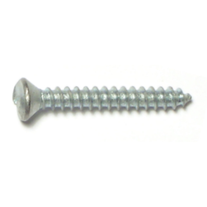 #8 x 1-1/4" Tamper Proof Oval Head, Sheet Metal Screw, Zinc 