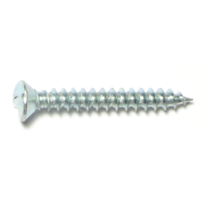 #10 x 1-1/2" Tamper Proof Oval Head, Sheet Metal Screw, Zinc 