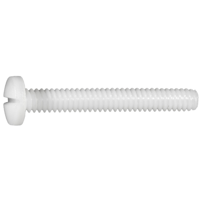 10-24 x 1-1/2" Phillips Pan Head, Machine Screw, Nylon 