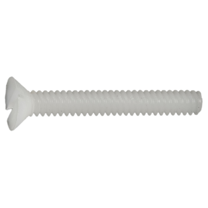 6-32 x 1" Slotted Flat Head, Machine Screw, Nylon 