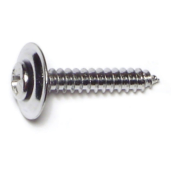 #8 x 1" Phillips Oval Head, Trim Head Screw, Chrometint