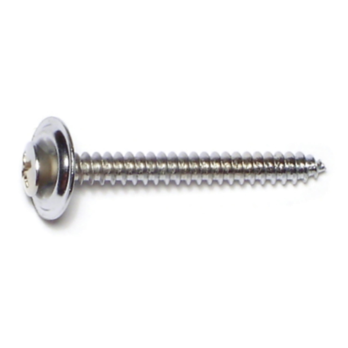 #8 x 1-1/2" Phillips Oval Head, Trim Head Screw, Chrometint