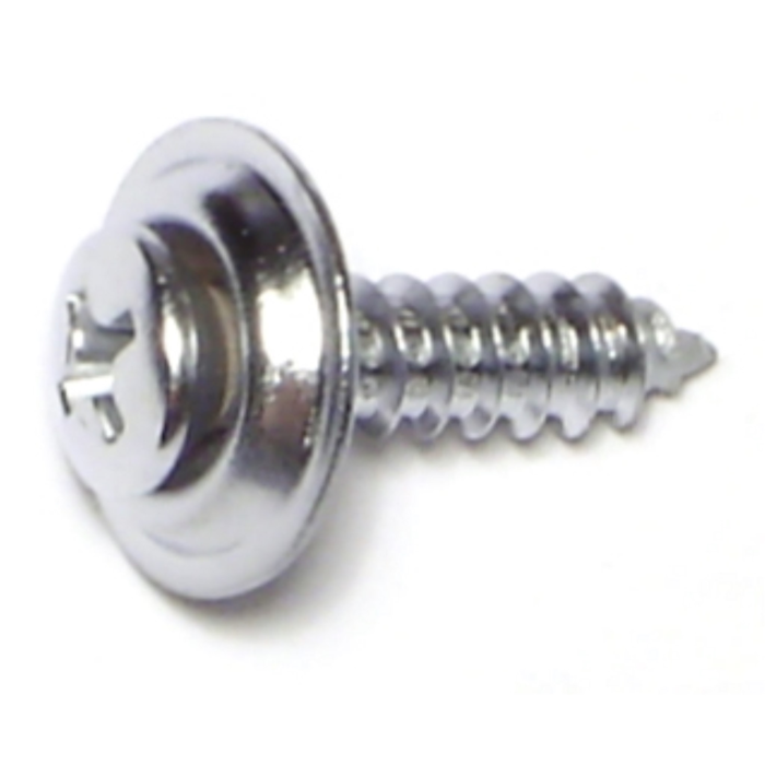 #10 x 3/4" Phillips Oval Head, Trim Head Screw, Chrometint