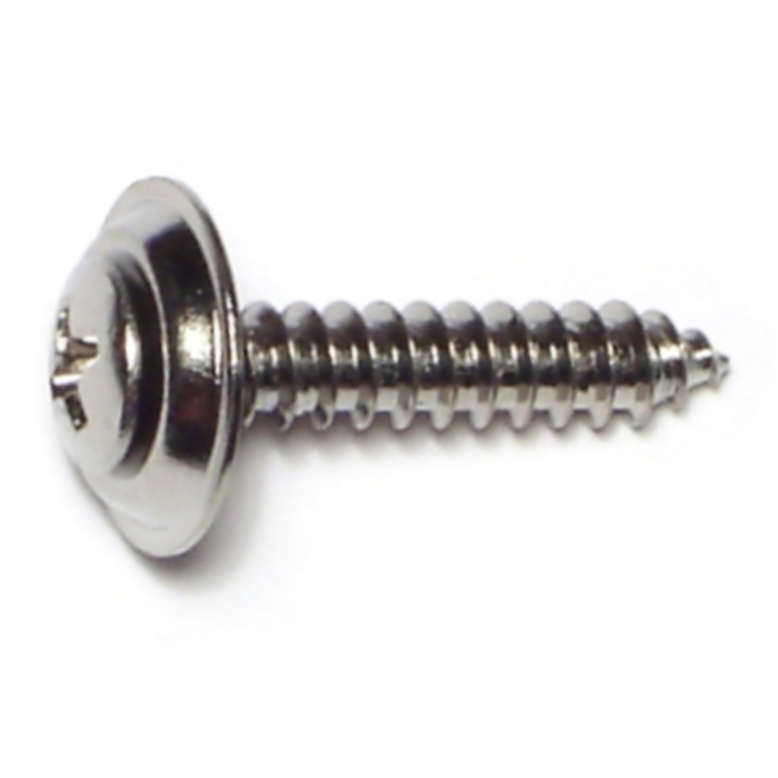#10 x 1" Phillips Oval Head, Trim Head Screw, Chrometint
