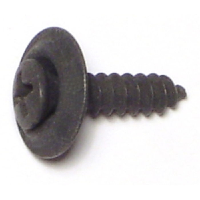 #8 x 5/8" Phillips Oval Head, Automotive Trim Screw, Black