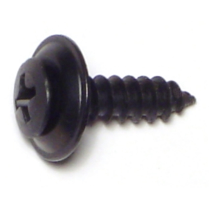 #10 x 3/4" Phillips Oval Head, Automotive Trim Screw, Black