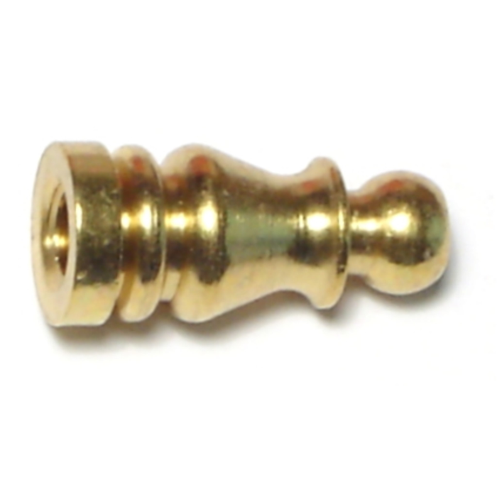 Midwest Fastener Brass Finial, 1/4 F x 1"