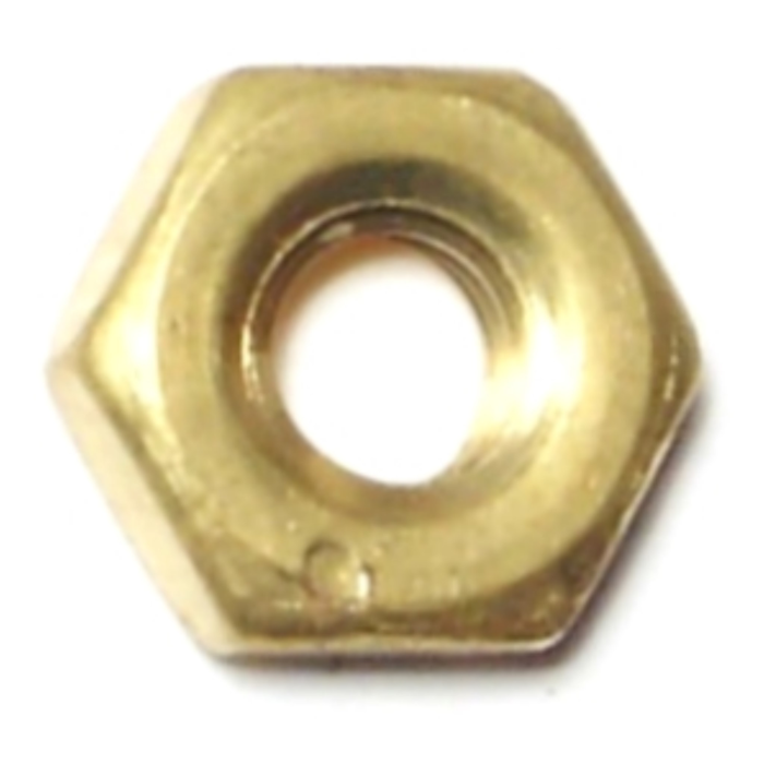 10-32 Hex Nut, Fine Thread, Brass