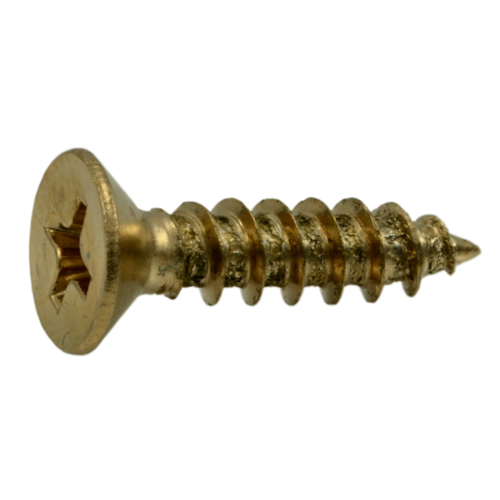#9 x 3/4" Phillips Flat Head, Machine Screw, Brass 
