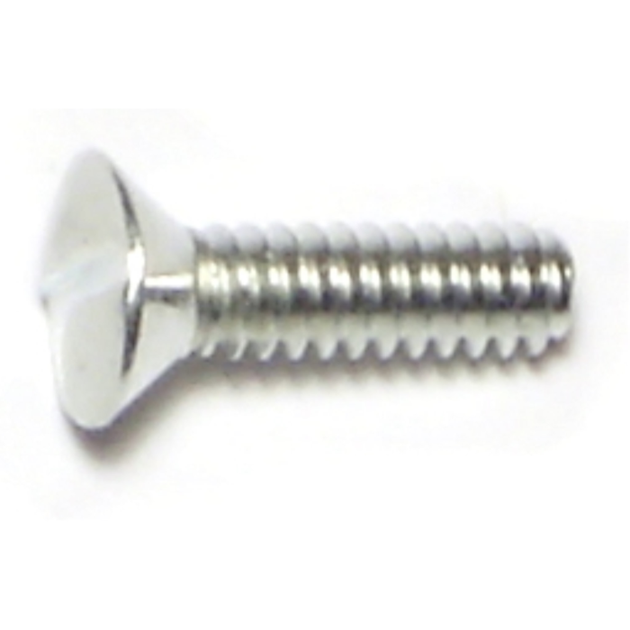6-32 x 1/2" One Way Oval Head, Machine Screw, Zinc 