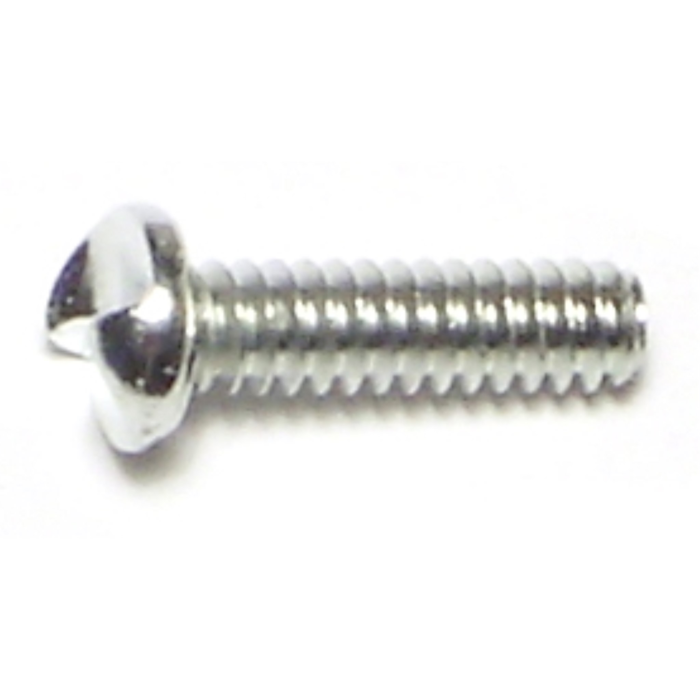 6-32 x 1/2" One Way Round Head, Machine Screw, Zinc 