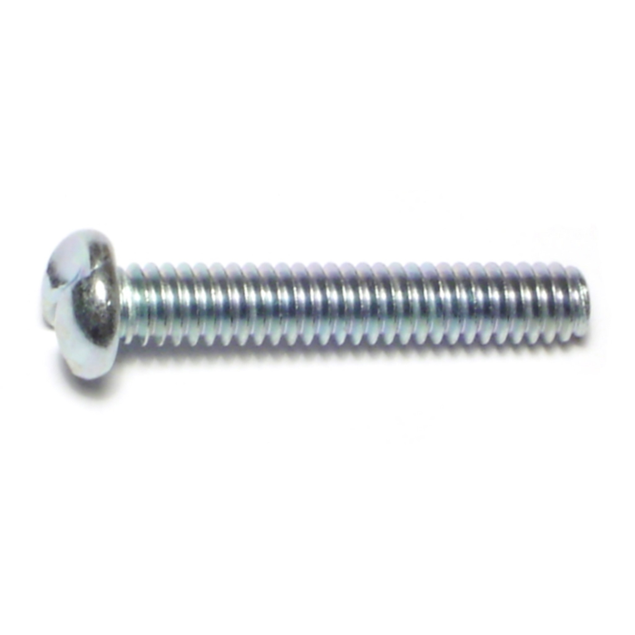 1/4"-20 x 1-1/2" One Way Round Head, Machine Screw, Zinc 