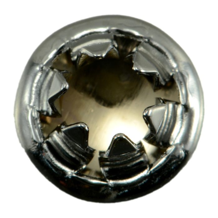 1/4"-20 x Plug Socket Head Cap Screw, Coarse Thread, Chrome 