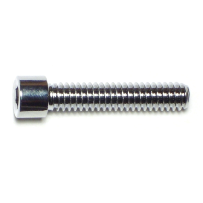1/4"-20 x 1-1/4" Socket Head Cap Screw, Coarse Thread, Chrome 