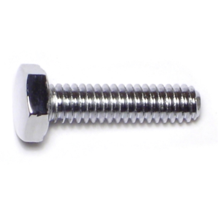 1/4"-20 x 1" Hex Cap Screw, Coarse Thread, Chrome 