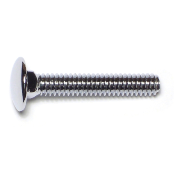 1/4"-20 x 1-1/2" Carriage Bolt, Coarse Thread, Chrome 