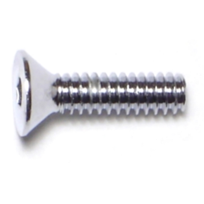 10-24 x 3/4" Flat Socket Head Cap Screw, Coarse Thread, Chrome 