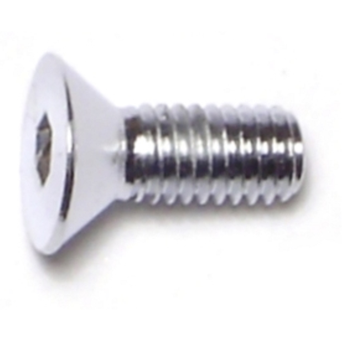 10-32 x 1/2" Flat Socket Head Cap Screw, Fine Thread, Chrome 