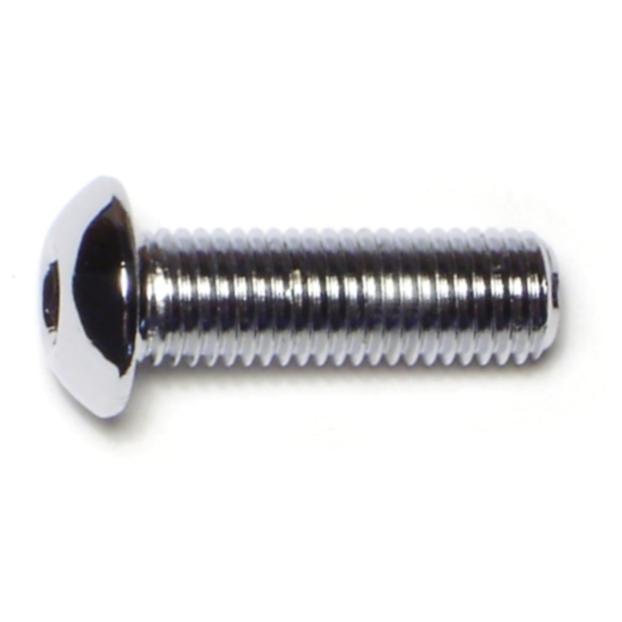 5/16"-24 x 1" Button Head Cap Screw, Fine Thread, Chrome