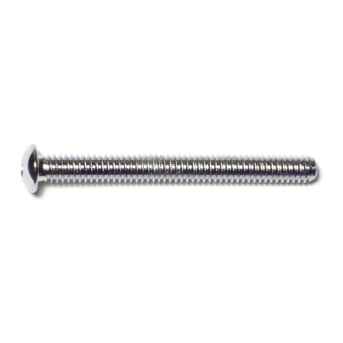 1/4"-20 x 2-1/2" Button Head Cap Screw, Coarse Thread, Chrome