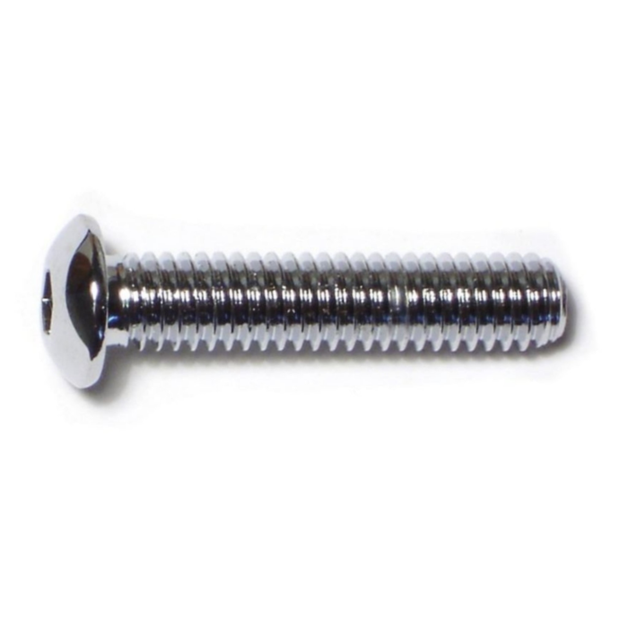 5/16"-18 x 1-1/2" Button Head Cap Screw, Coarse Thread, Chrome