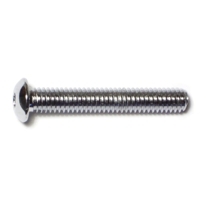 5/16"-18 x 2" Button Head Cap Screw, Coarse Thread, Chrome