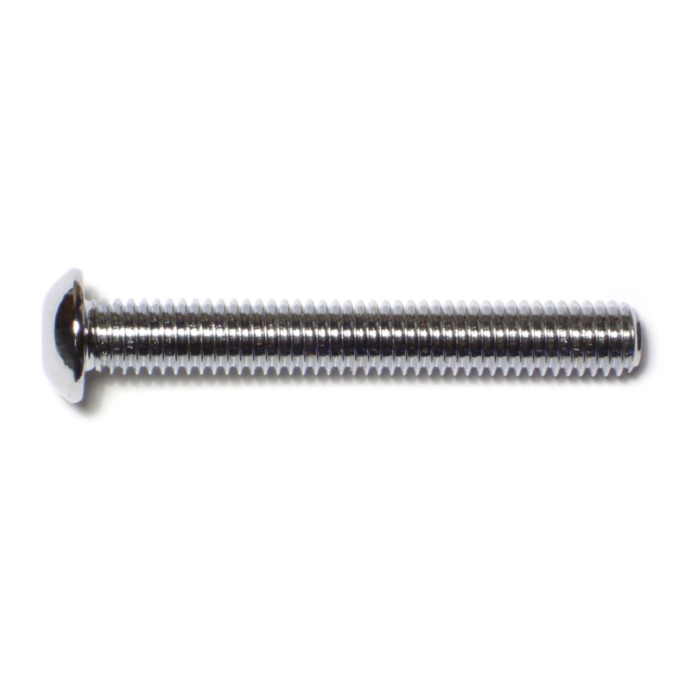 3/8"-16 x 3/4" Button Head Cap Screw, Coarse Thread, Chrome