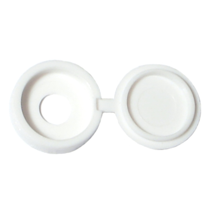 Hinged Screw Cover (White) 1/4 in. 