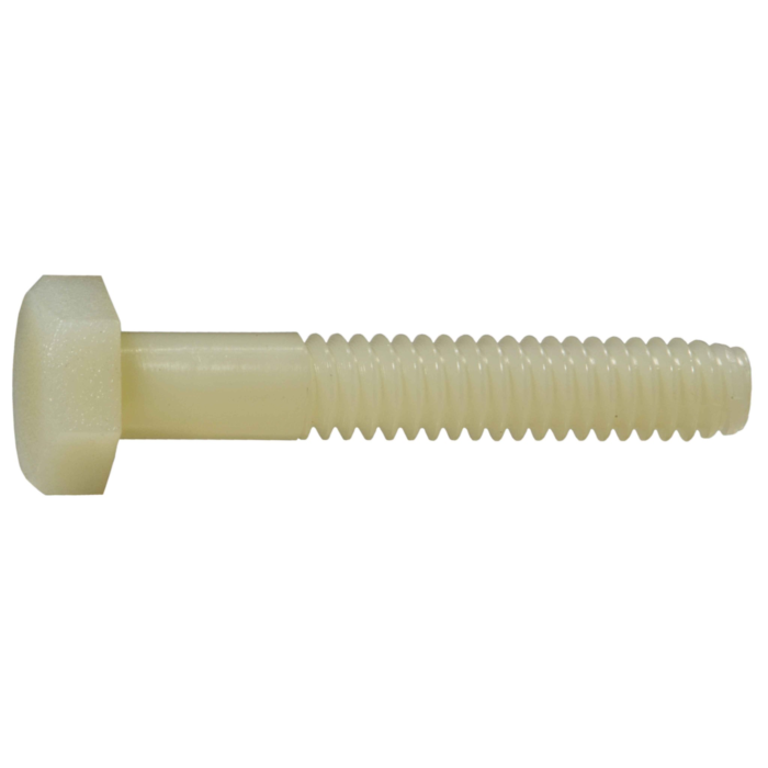 Midwest Fastener 1/4"-20 x 1-1/2" Hex Head Bolt, Coarse Thread, White