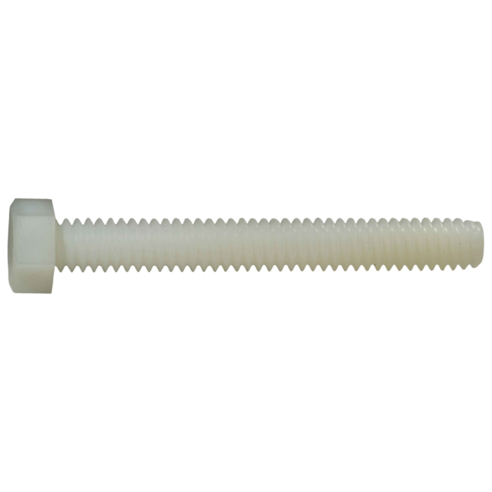 Midwest Fastener 1/4"-20 x 2" Hex Head Bolt, Coarse Thread, White