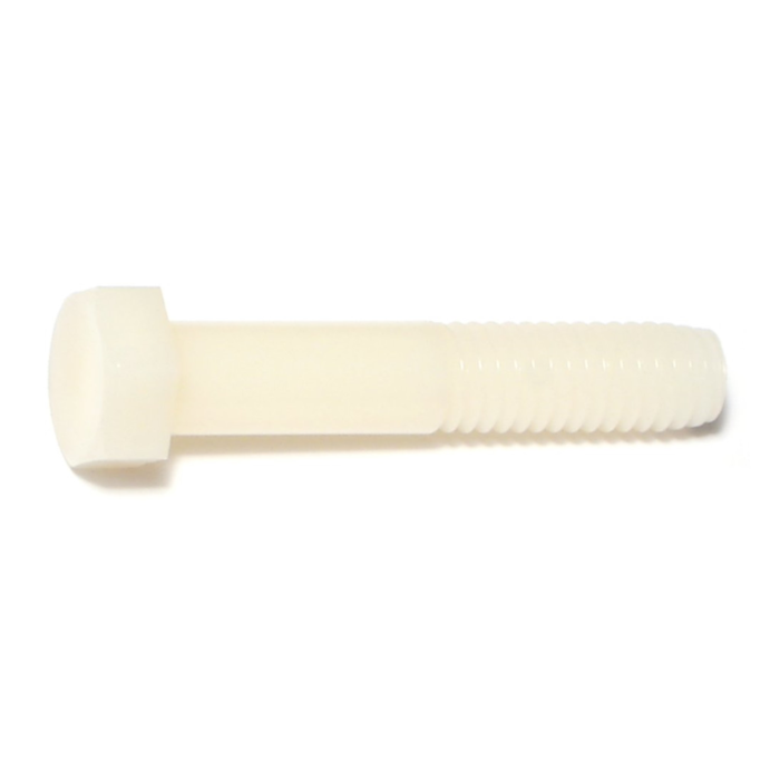 Midwest Fastener 3/8"-16 x 2" Hex Head Bolt, Coarse Thread, White