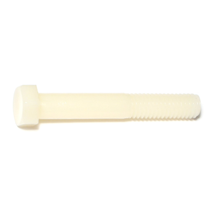 Midwest Fastener 3/8"-16 x 2-1/2" Hex Head Bolt, Coarse Thread, White