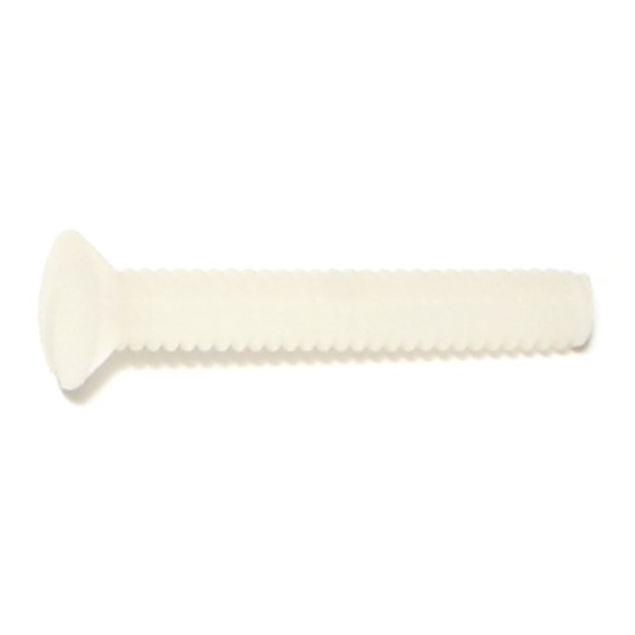 10-24 x 1-1/4" Phillips Oval Head, Machine Screw, Nylon 